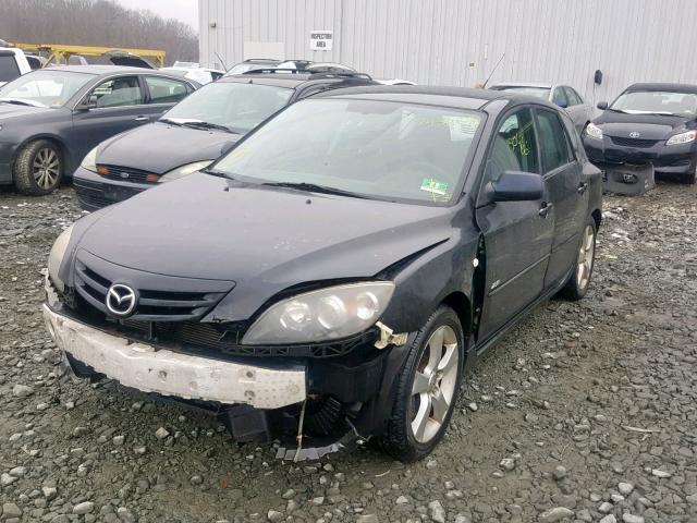 JM1BK343751252435 - 2005 MAZDA 3 HATCHBAC BLACK photo 2