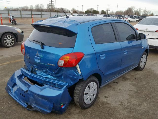 ML32A3HJ1FH060421 - 2015 MITSUBISHI MIRAGE DE BLUE photo 4