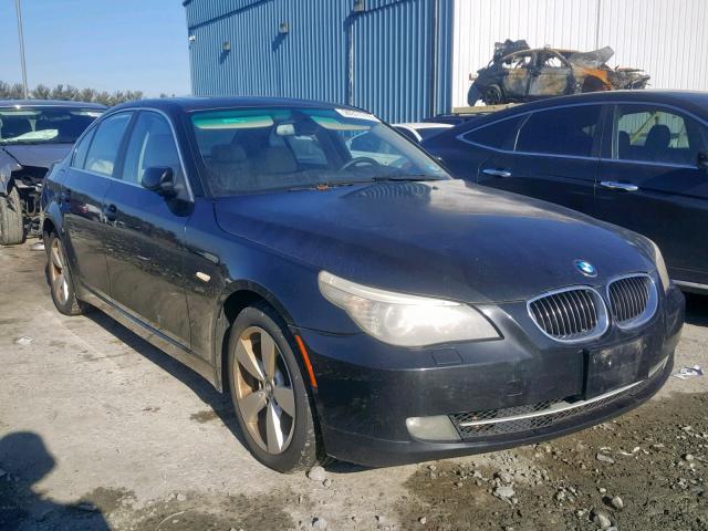 WBANV13538CZ55287 - 2008 BMW 528 XI BLACK photo 1