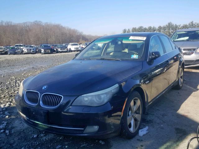 WBANV13538CZ55287 - 2008 BMW 528 XI BLACK photo 2