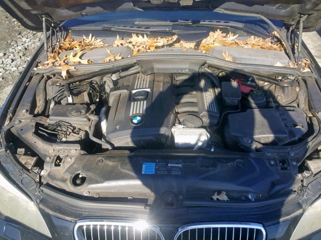 WBANV13538CZ55287 - 2008 BMW 528 XI BLACK photo 7