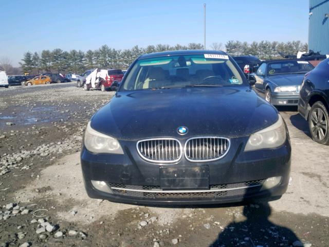 WBANV13538CZ55287 - 2008 BMW 528 XI BLACK photo 9