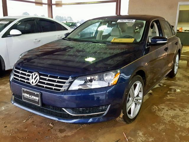 1VWBV7A36FC028062 - 2015 VOLKSWAGEN PASSAT SE BLUE photo 2