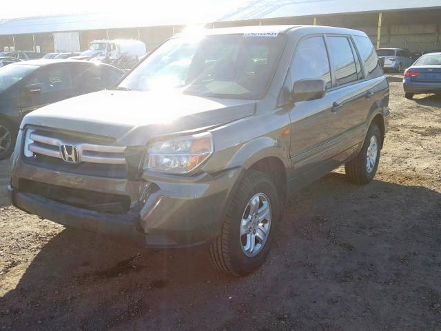 2HKYF18187H540682 - 2007 HONDA PILOT LX CHARCOAL photo 2