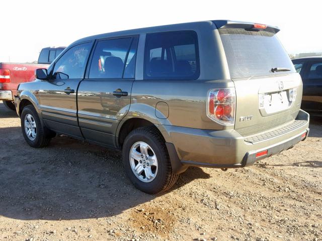 2HKYF18187H540682 - 2007 HONDA PILOT LX CHARCOAL photo 3