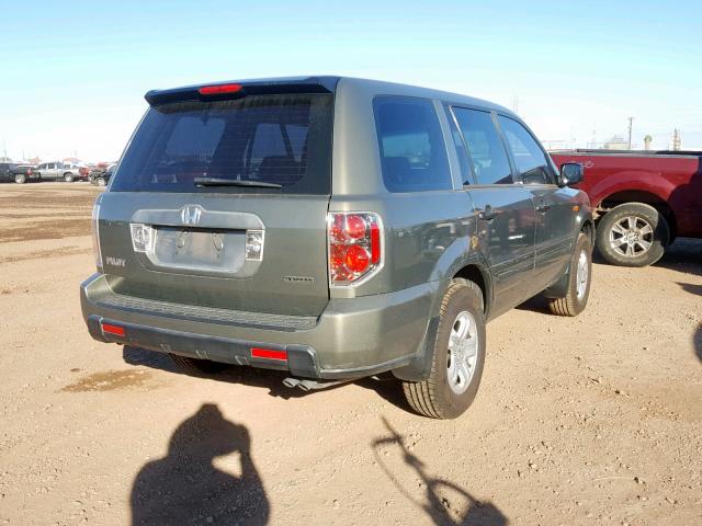 2HKYF18187H540682 - 2007 HONDA PILOT LX CHARCOAL photo 4