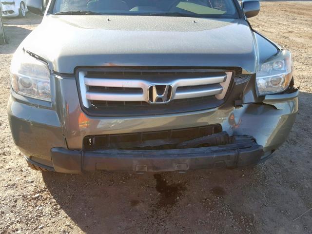 2HKYF18187H540682 - 2007 HONDA PILOT LX CHARCOAL photo 9