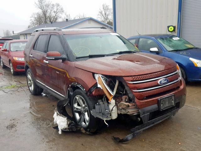 1FM5K7F81FGB07107 - 2015 FORD EXPLORER L BROWN photo 1