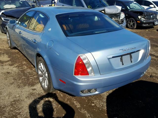 ZAMCE39A150017288 - 2005 MASERATI QUATTROPOR BLUE photo 3