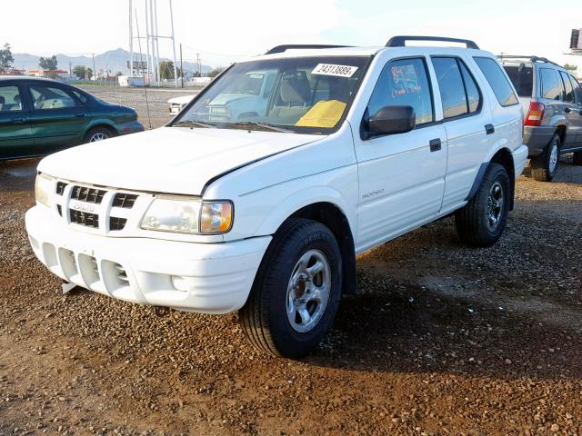 4S2CK58Y944310407 - 2004 ISUZU RODEO S WHITE photo 2