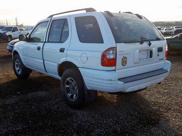 4S2CK58Y944310407 - 2004 ISUZU RODEO S WHITE photo 3