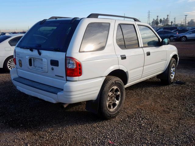 4S2CK58Y944310407 - 2004 ISUZU RODEO S WHITE photo 4