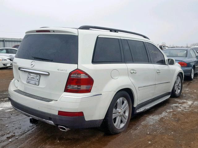 4JGBF71E78A317379 - 2008 MERCEDES-BENZ GL 450 4MA WHITE photo 4