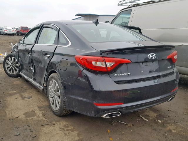 5NPE34AF4GH349425 - 2016 HYUNDAI SONATA SPO BLACK photo 3