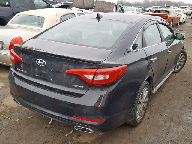 5NPE34AF4GH349425 - 2016 HYUNDAI SONATA SPO BLACK photo 4