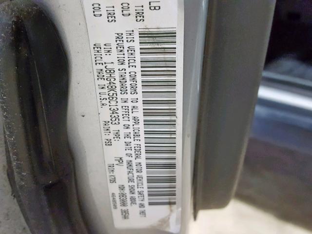 1J8HG48K56C134353 - 2006 JEEP COMMANDER Gümüş foto 10