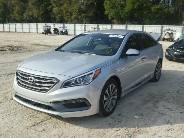 5NPE34AF2FH142854 - 2015 HYUNDAI SONATA SPO SILVER photo 2