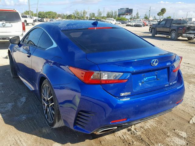 JTHSM5BC5G5000444 - 2016 LEXUS RC 300 BLUE photo 3