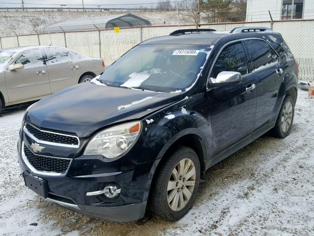 2CNFLNEY5A6400430 - 2010 CHEVROLET EQUINOX LT BLACK photo 2
