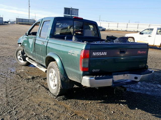 1N6ED27Y0YC404621 - 2000 NISSAN FRONTIER C GREEN photo 3