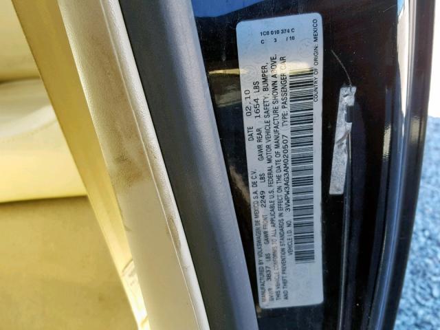 3VWPW3AG3AM020507 - 2010 VOLKSWAGEN NEW BEETLE Qara foto 10