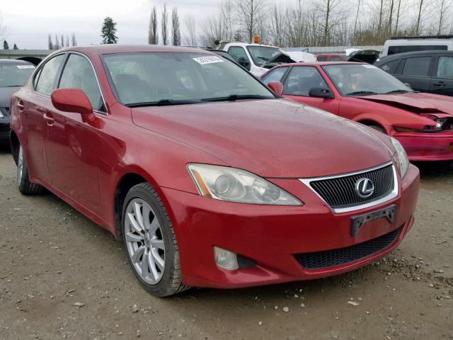 JTHCK262672015725 - 2007 LEXUS IS 250 RED photo 1