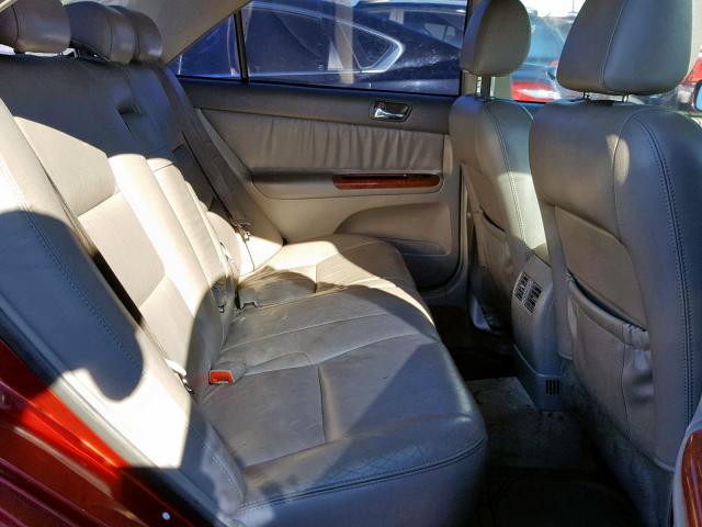 4T1BF32K15U085577 - 2005 TOYOTA CAMRY LE RED photo 6