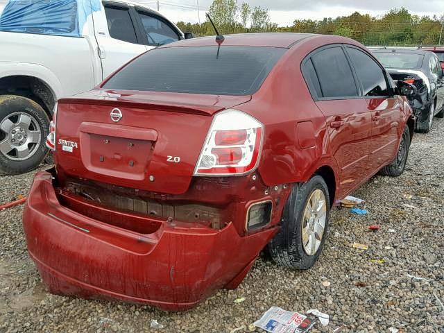 3N1AB61E77L712680 - 2007 NISSAN SENTRA 2.0 RED photo 4