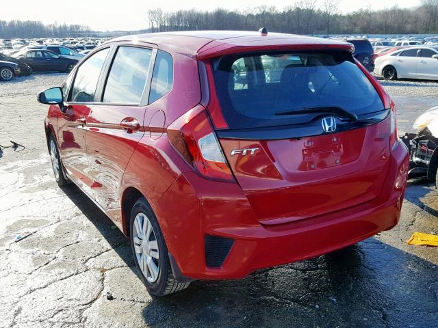 3HGGK5H5XFM787732 - 2015 HONDA FIT LX RED photo 3