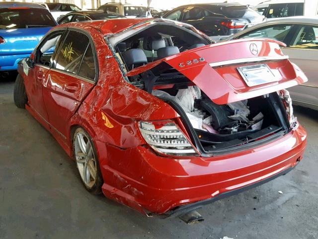 WDDGF4HBXCR207821 - 2012 MERCEDES-BENZ C 250 RED photo 3