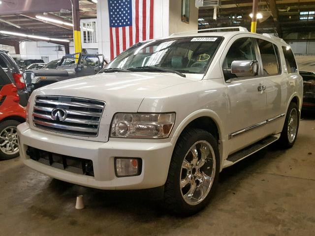 5N3AA08C15N808435 - 2005 INFINITI QX56 WHITE photo 2