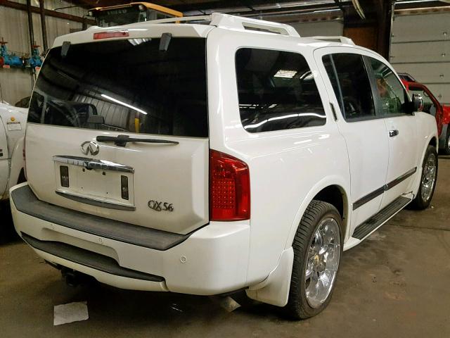 5N3AA08C15N808435 - 2005 INFINITI QX56 WHITE photo 4