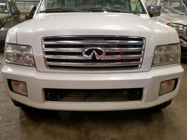 5N3AA08C15N808435 - 2005 INFINITI QX56 WHITE photo 9