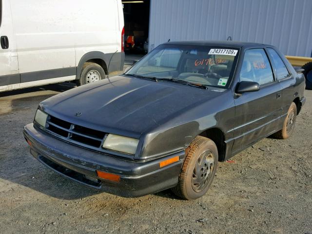 1B3XP6439PN617686 - 1993 DODGE SHADOW ES BLACK photo 2