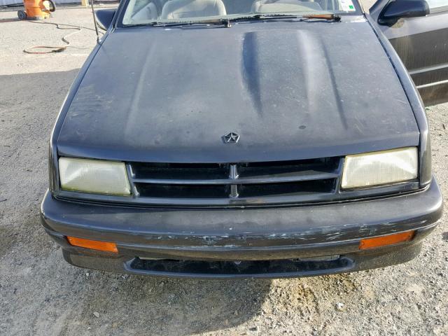 1B3XP6439PN617686 - 1993 DODGE SHADOW ES BLACK photo 7