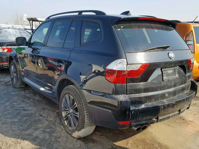 WBXPC9C48AWJ31753 - 2010 BMW X3 XDRIVE3 BLACK photo 3