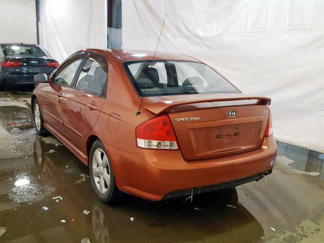 KNAFE122385014650 - 2008 KIA SPECTRA EX ORANGE photo 3