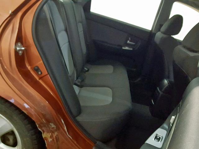 KNAFE122385014650 - 2008 KIA SPECTRA EX ORANGE photo 6