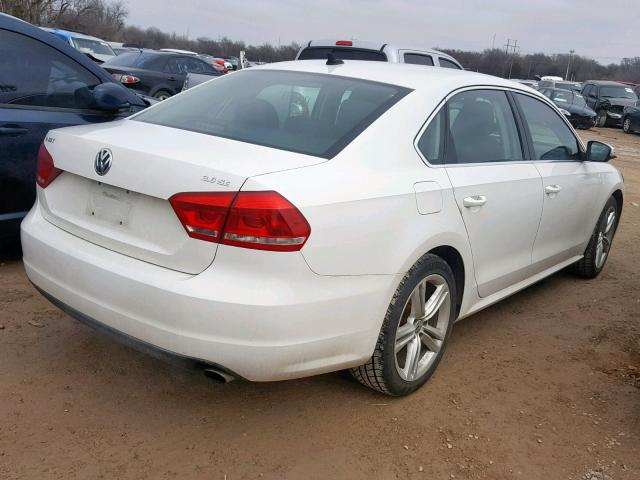 1VWBM7A31DC100351 - 2013 VOLKSWAGEN PASSAT SE WHITE photo 4