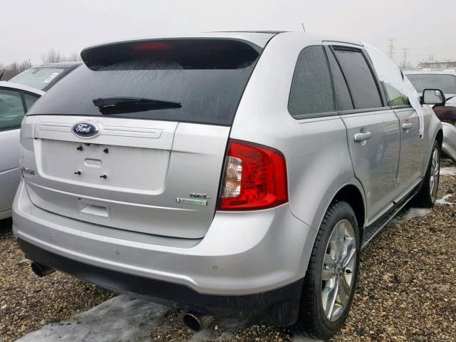 2FMDK3J90CBA62202 - 2012 FORD EDGE SEL SILVER photo 4