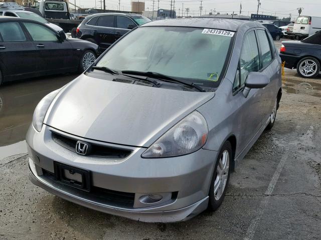 JHMGD38668S006106 - 2008 HONDA FIT SPORT SILVER photo 2