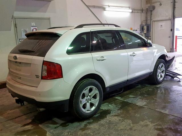 2FMDK4JC3EBA12706 - 2014 FORD EDGE SEL WHITE photo 4