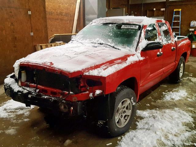 1D7HW48K15S236513 - 2005 DODGE DAKOTA QUA RED photo 2