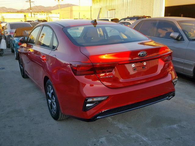 3KPF24AD8KE017426 - 2019 KIA FORTE FE RED photo 3