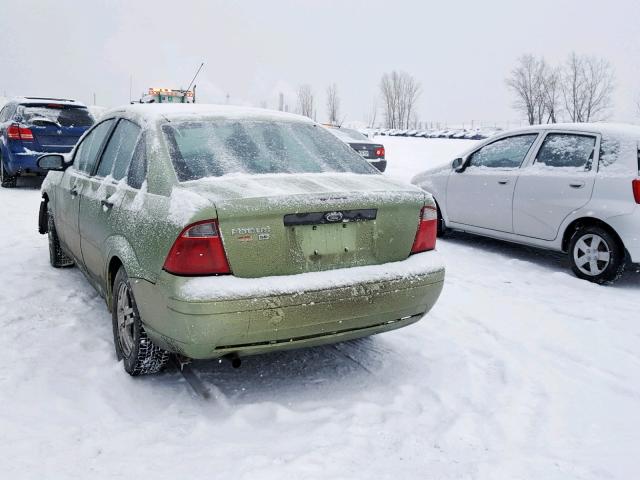 1FAFP34N37W116089 - 2007 FORD FOCUS ZX4 GREEN photo 3