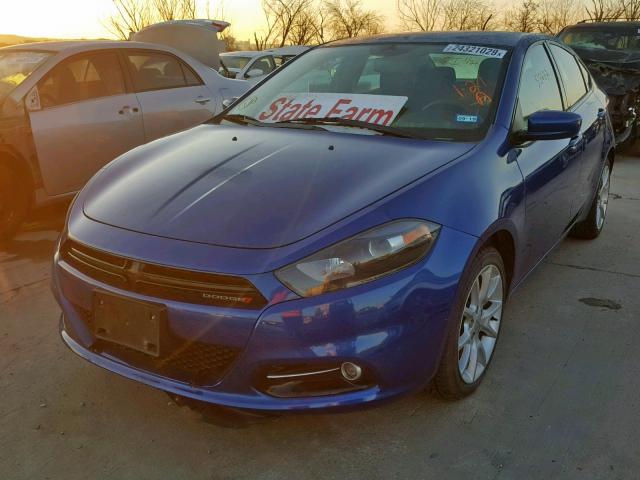 1C3CDFBA7DD342333 - 2013 DODGE DART SXT BLUE photo 2