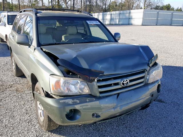 JTEDP21A360126437 - 2006 TOYOTA HIGHLANDER GREEN photo 1