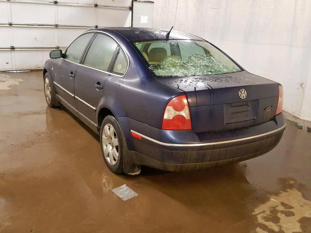 WVWRH63B41P190944 - 2001 VOLKSWAGEN PASSAT GLX 蓝色 照片 3