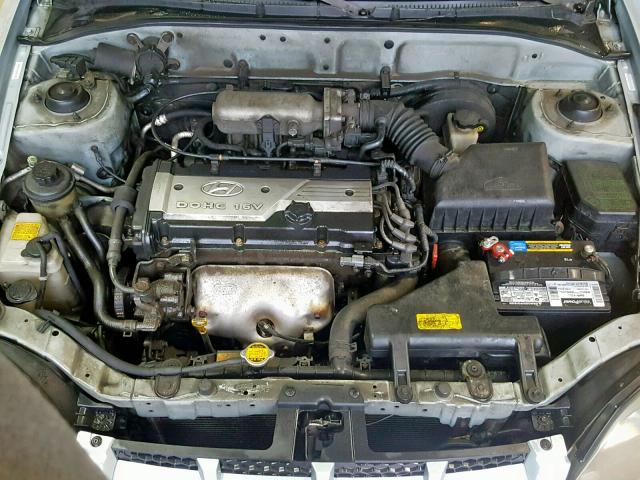 KMHCG45C04U560243 - 2004 HYUNDAI ACCENT GL BLUE photo 7