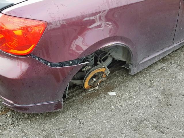 JTKDE167170193503 - 2007 TOYOTA SCION TC ბურგუნდია ფოტო 9